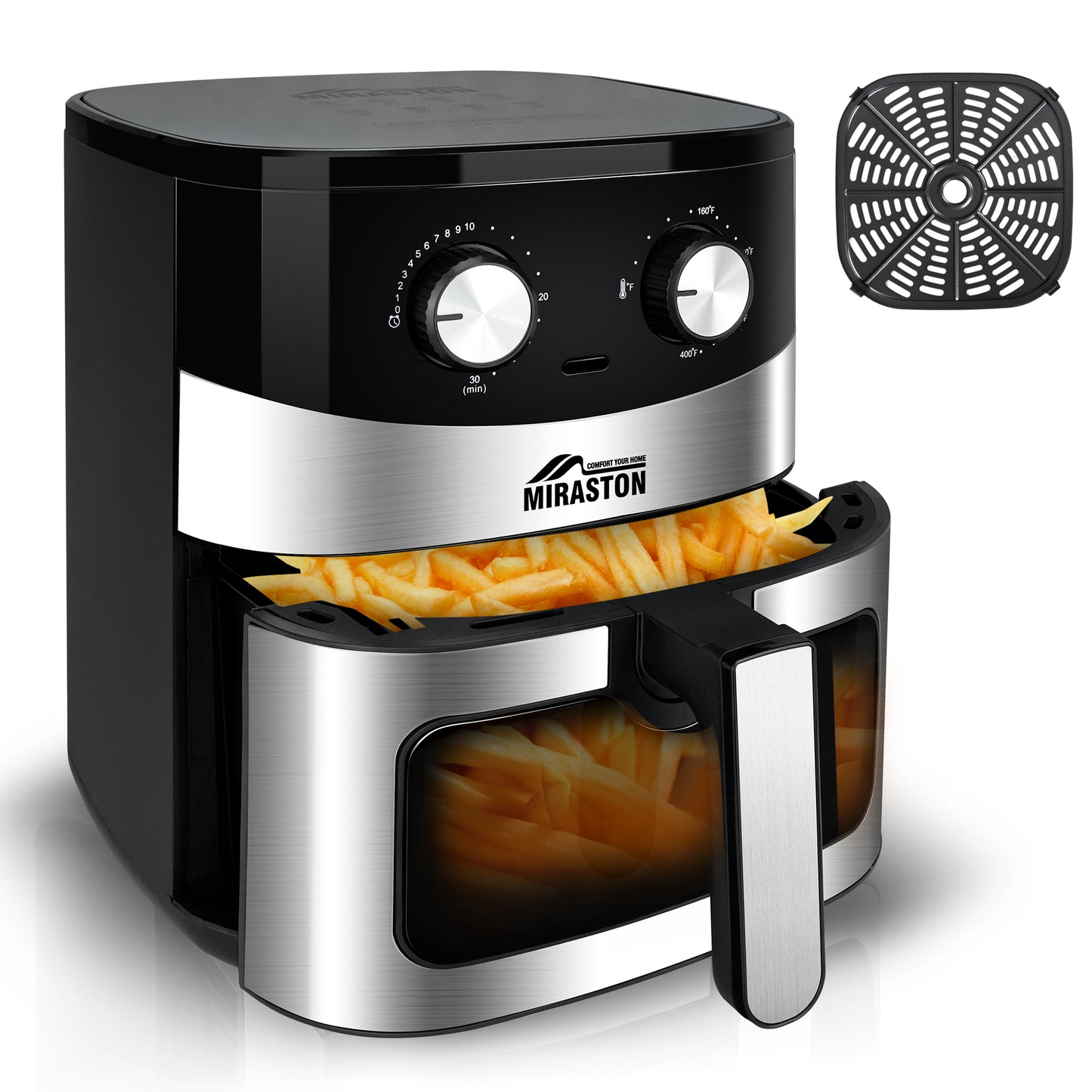 MIRASTON 6.5QT Air Fryer Maunal Control for Home, Parties | 2024 New Flagship