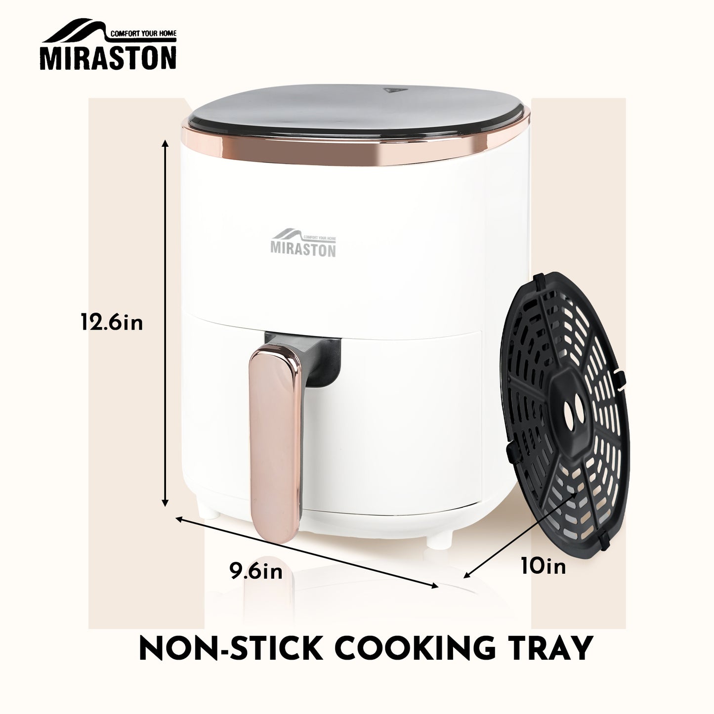 MIRASTON Air Fryer 3.6qt | Compact | Digital Touchscreen Display